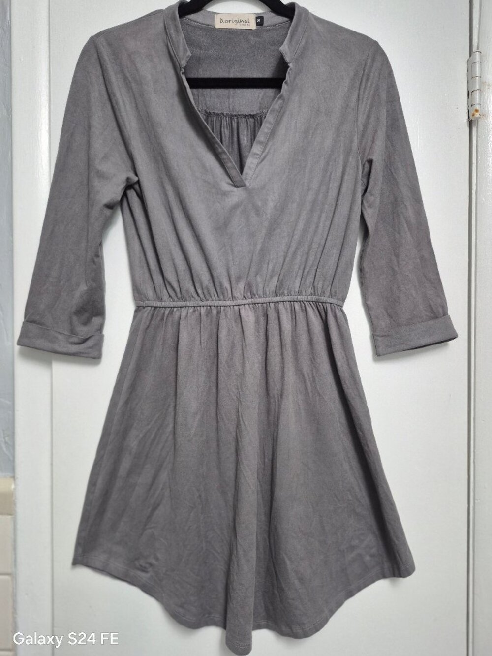 Mini Dress,elastic waist. b.original . Small. Slate gray.